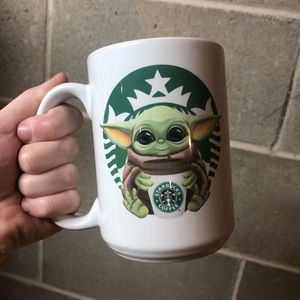 Starbucks baby yoda mug